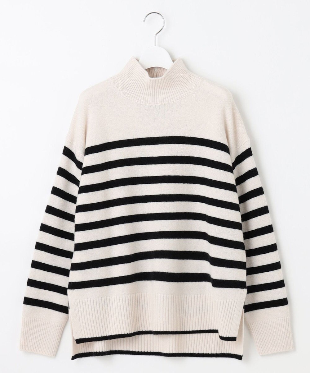 自由区 L 【洗える】ウールカシミヤブレンドハイネック ニット 