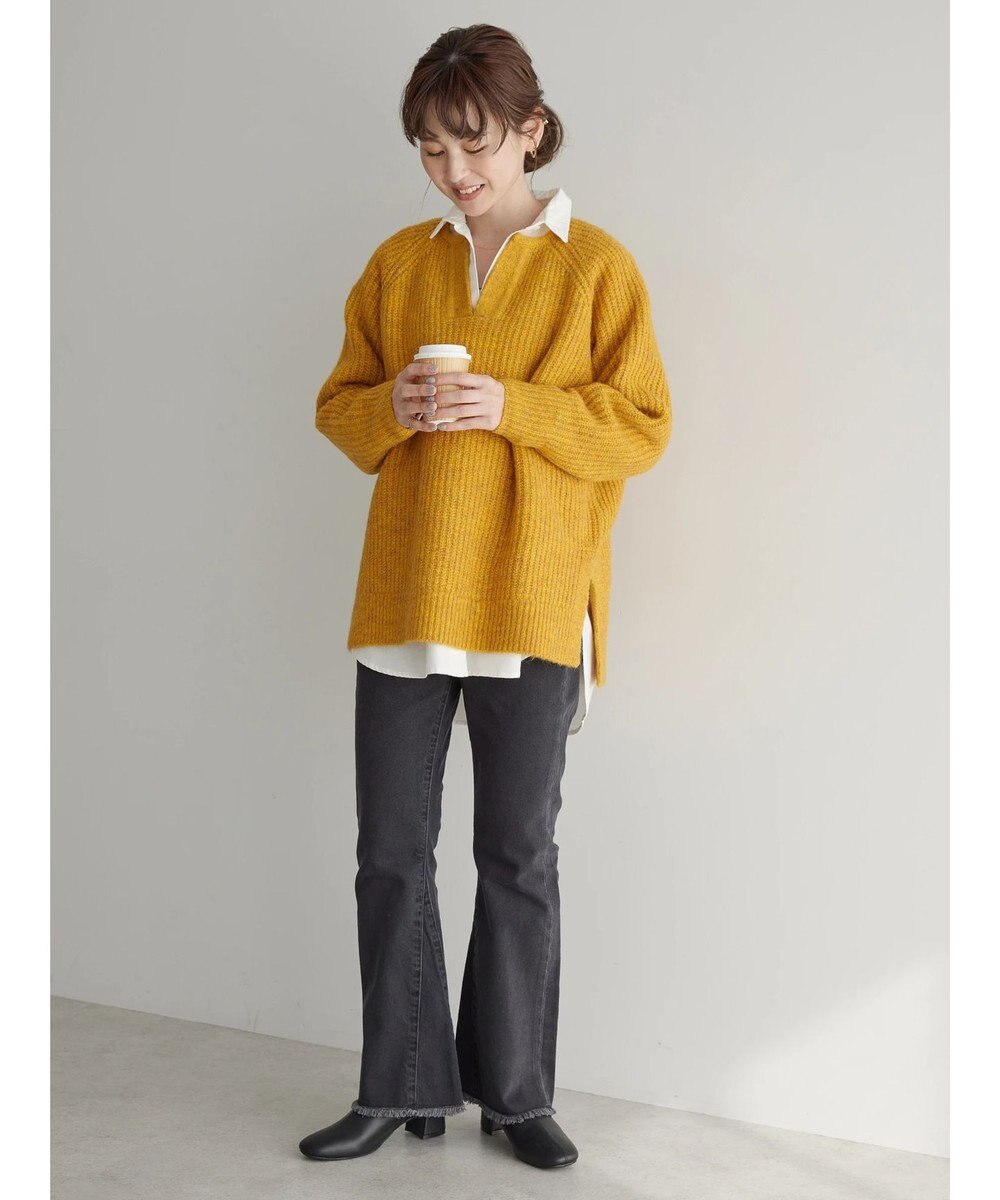 AMERICAN HOLIC ミックスヤーンカフタンニットプルオーバー 