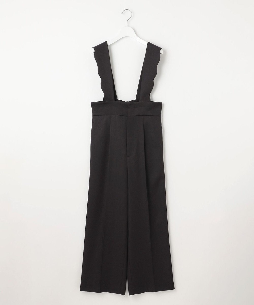 Feroux 【洗える】スカラップデザイン・サスペンダー付きパンツ 