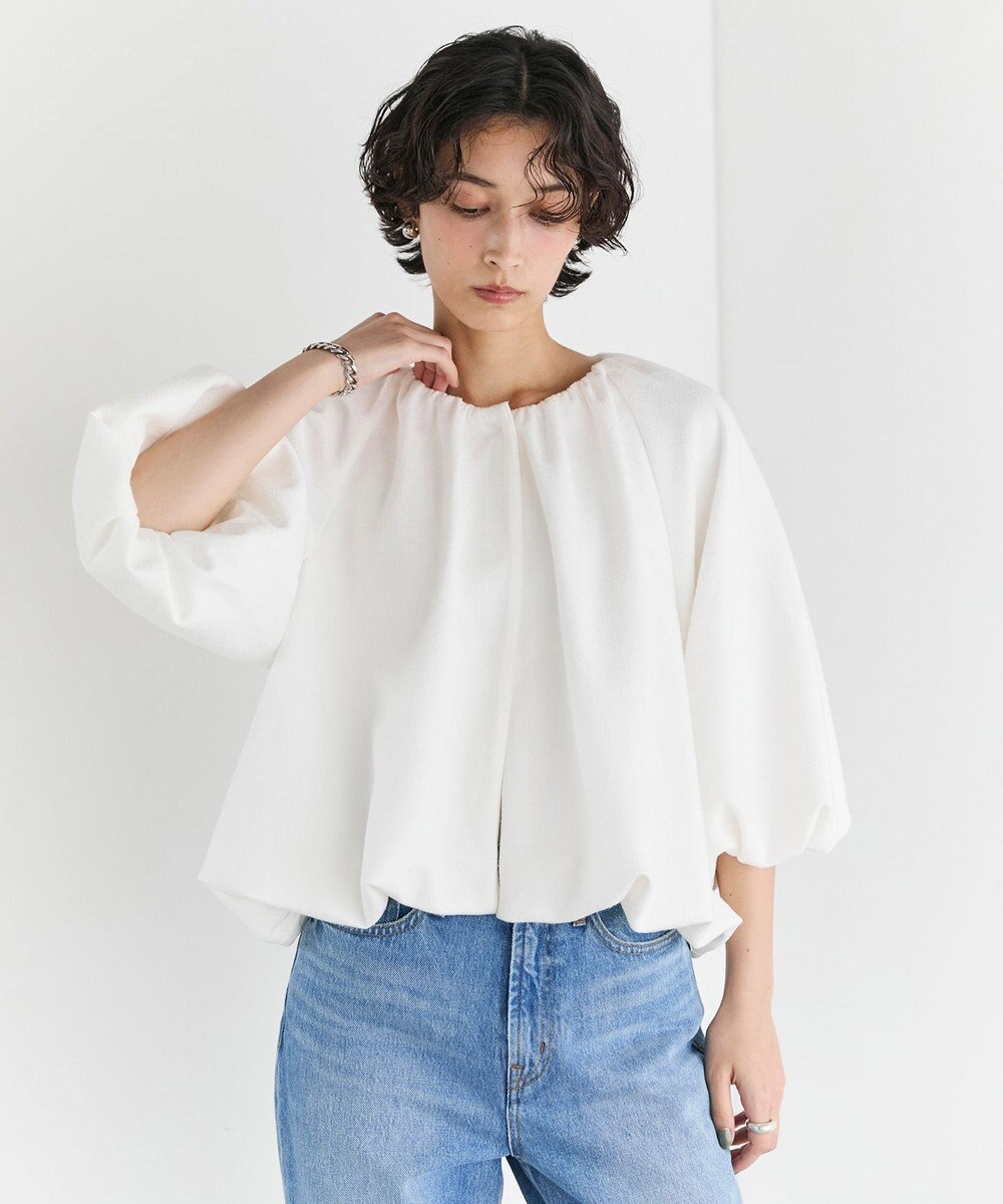 #Newans 【セレモニーにも/洗濯機可】バルーンヘムライトブルゾン​ 