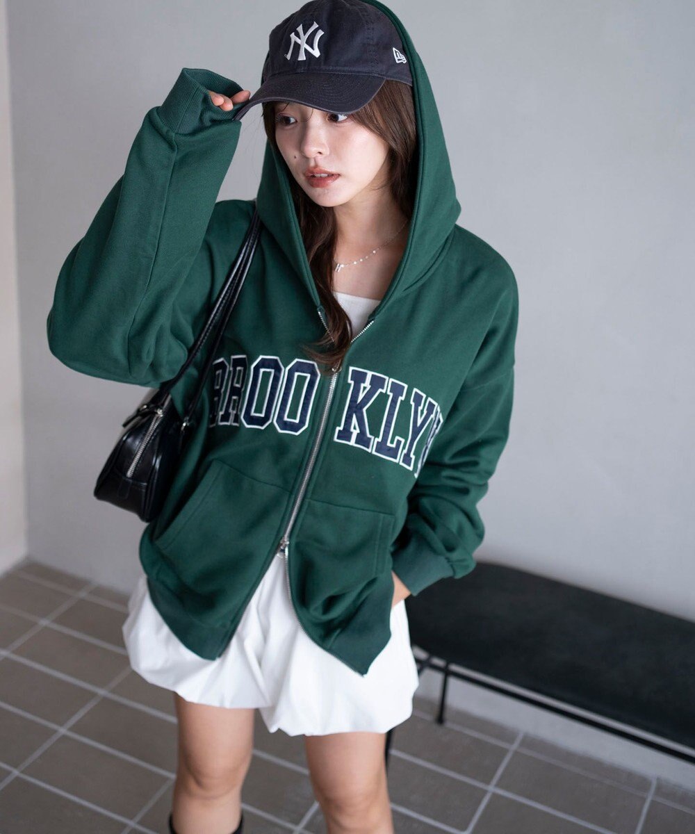 WEGO グラフィックBIGZIPパーカー 