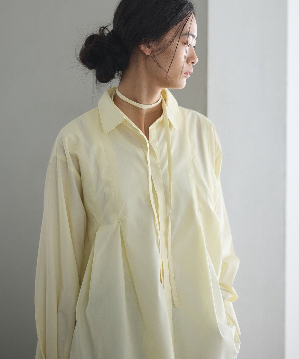 CRAFT STANDARD BOUTIQUE タイ付きタックシャツチュニック 