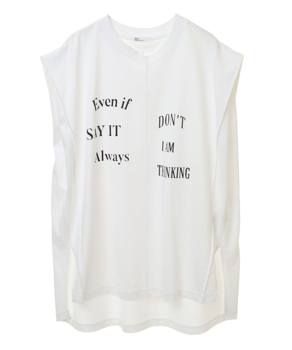 CRAFT STANDARD BOUTIQUE リメイクロゴノースリーブTee 