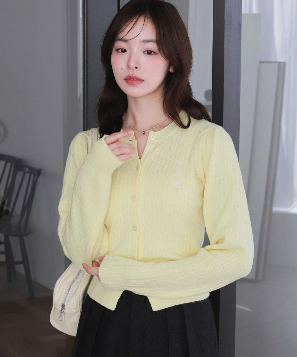 WEGO 【26年春新作】別注USPOLOケーブルニットカーデ 