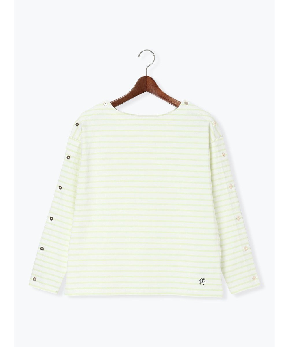 Te chichi ショルダー釦ボーダーカットソー 