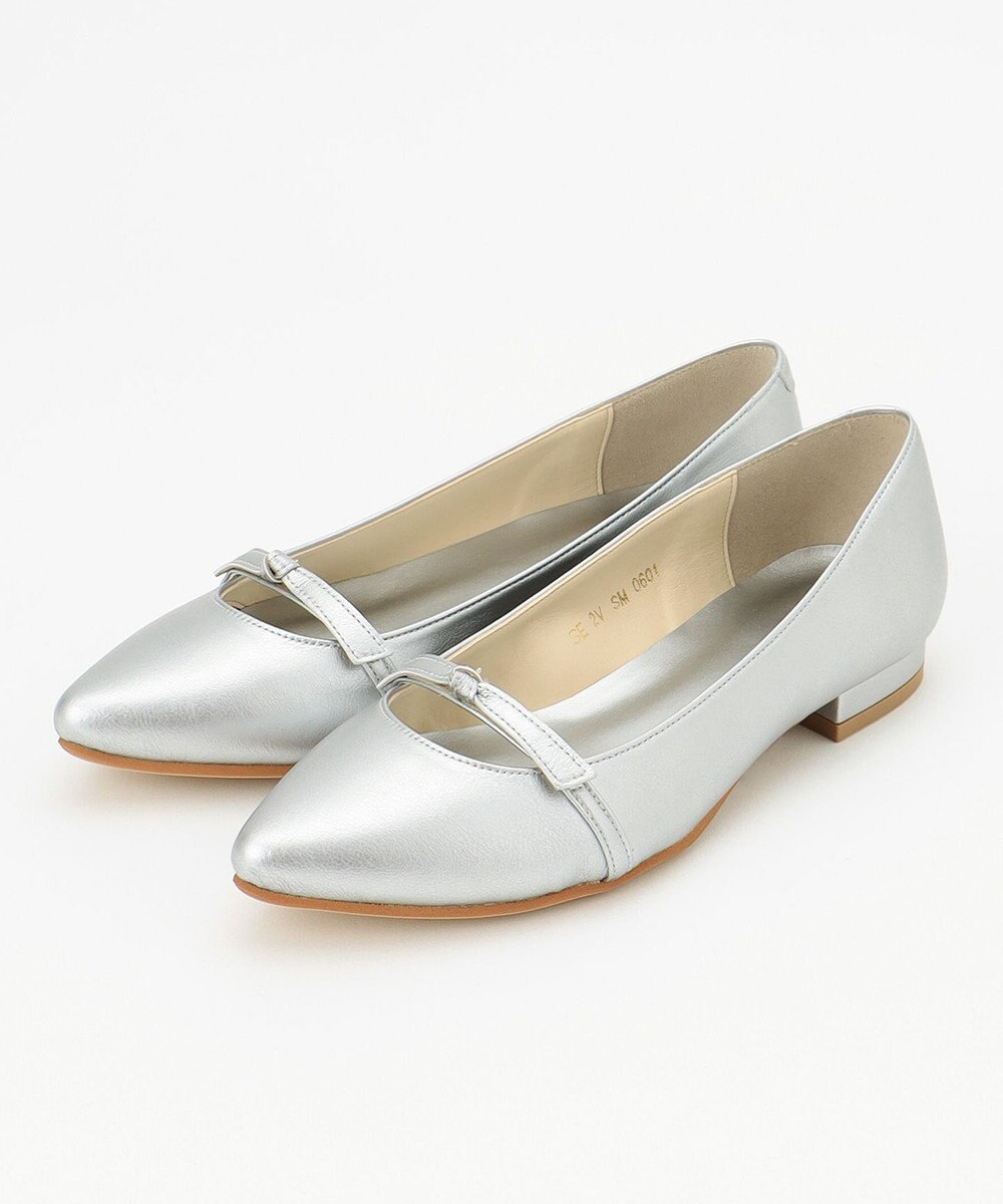 自由区 撥水リボン パンプス 