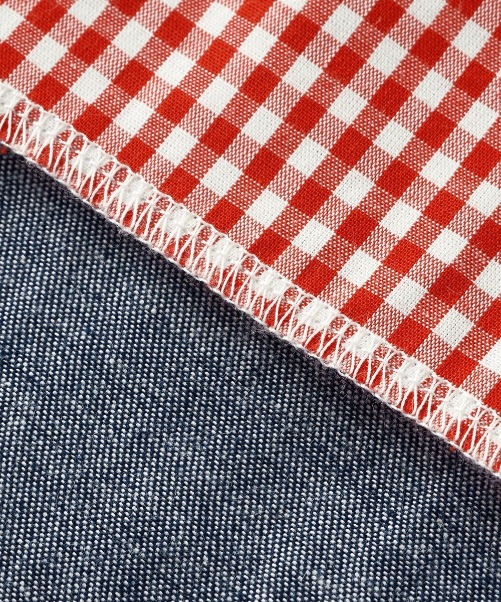 MIKI HOUSE HOT BISCUITS 【70-90cm】 顔ドン　デニムロンパース 