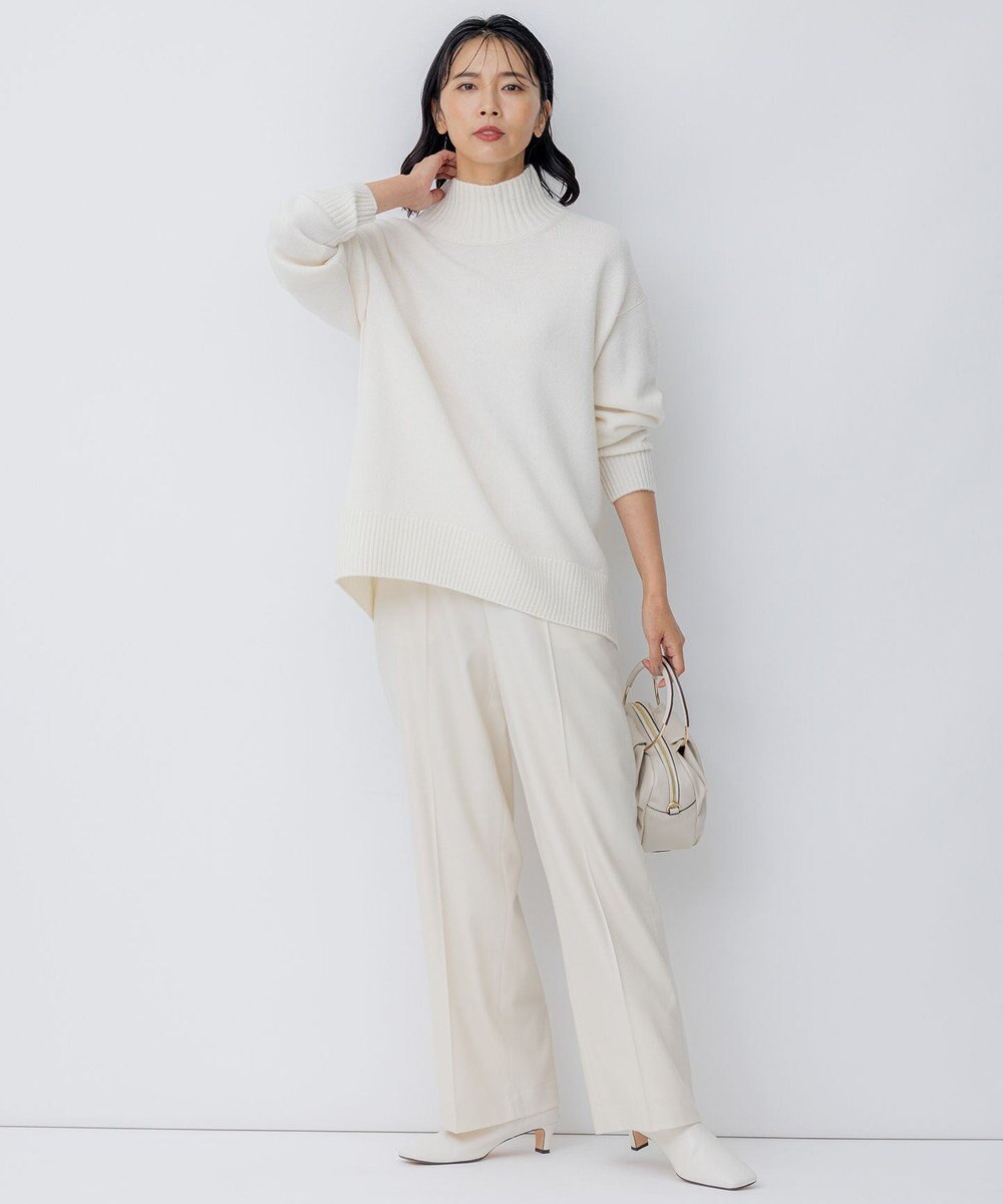 23区 【滝沢眞規子さん着用】クリアウールサキソニー ワイドパンツ 