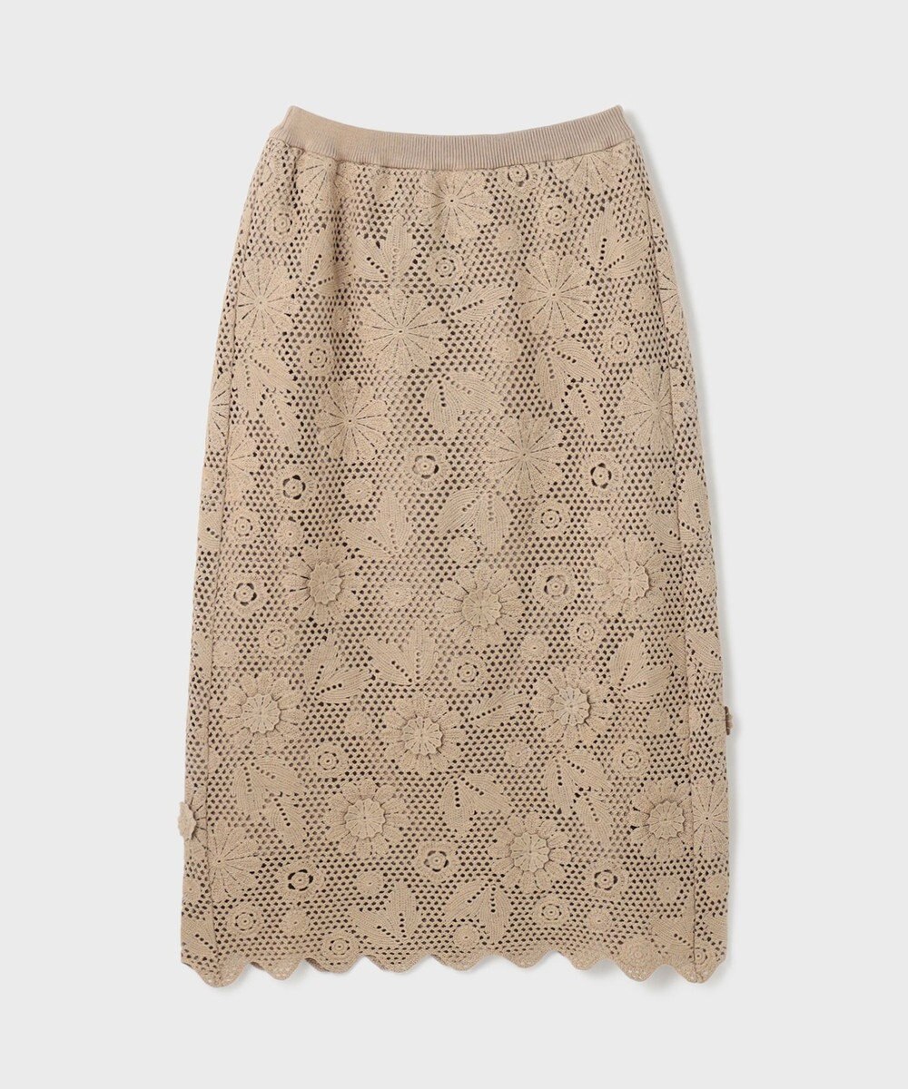 GRACE CONTINENTAL クロシュ刺繍スカート 