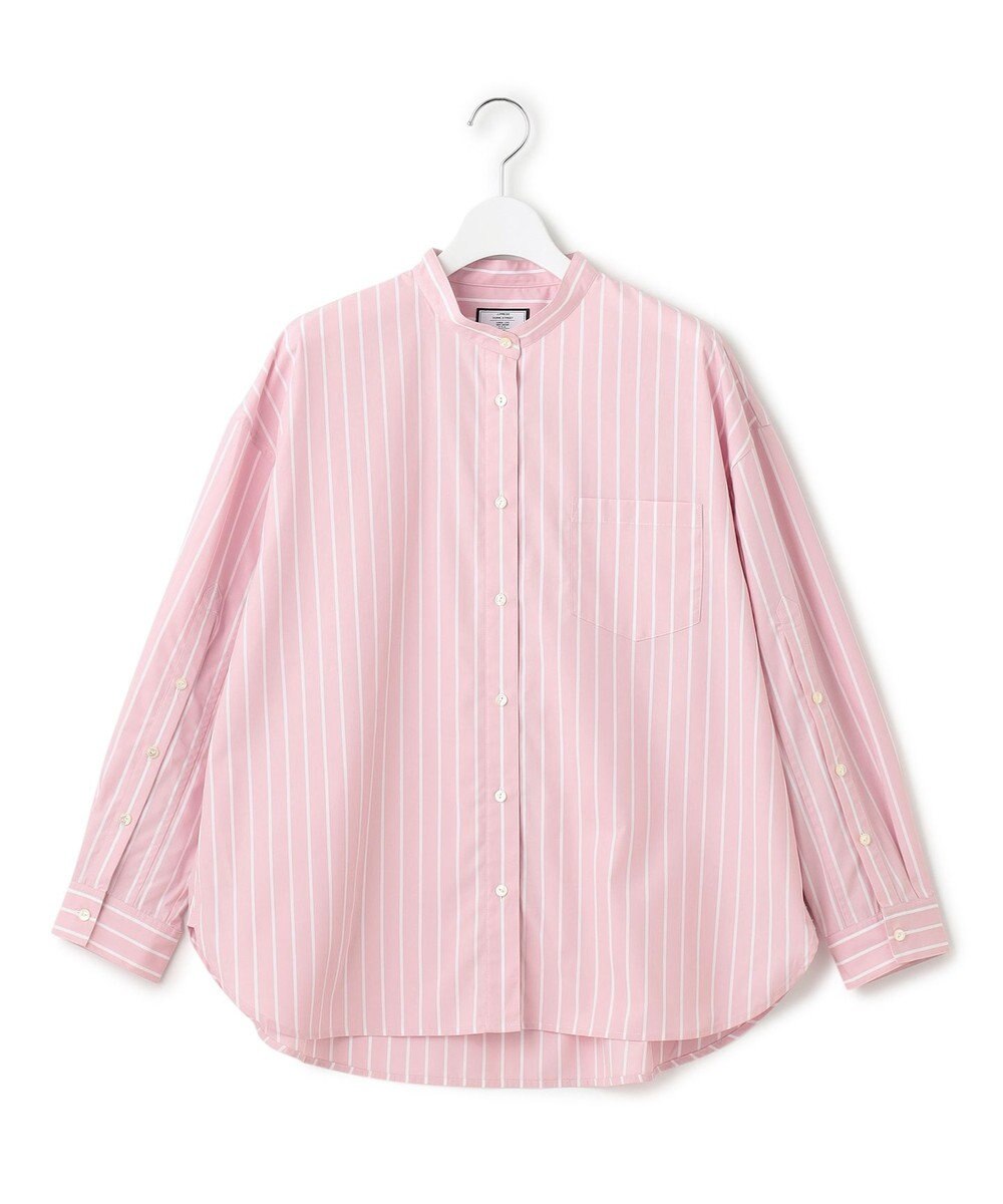 J.PRESS YORK STREET 【WOMEN】タイプライターストライプ バンドカラーシャツ 