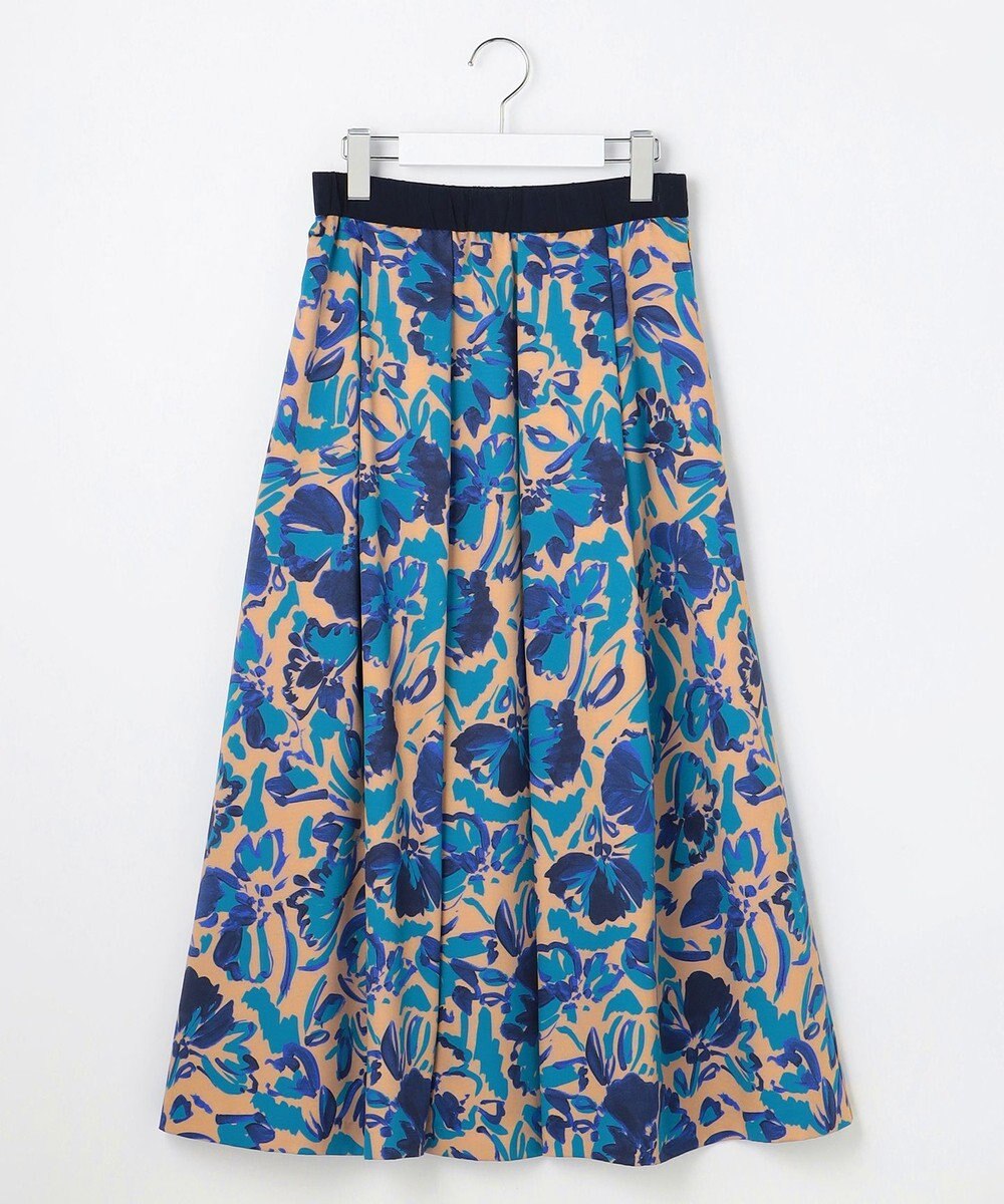 自由区 S 【SHIHOさん着用】アートタッチフラワープリント スカート 