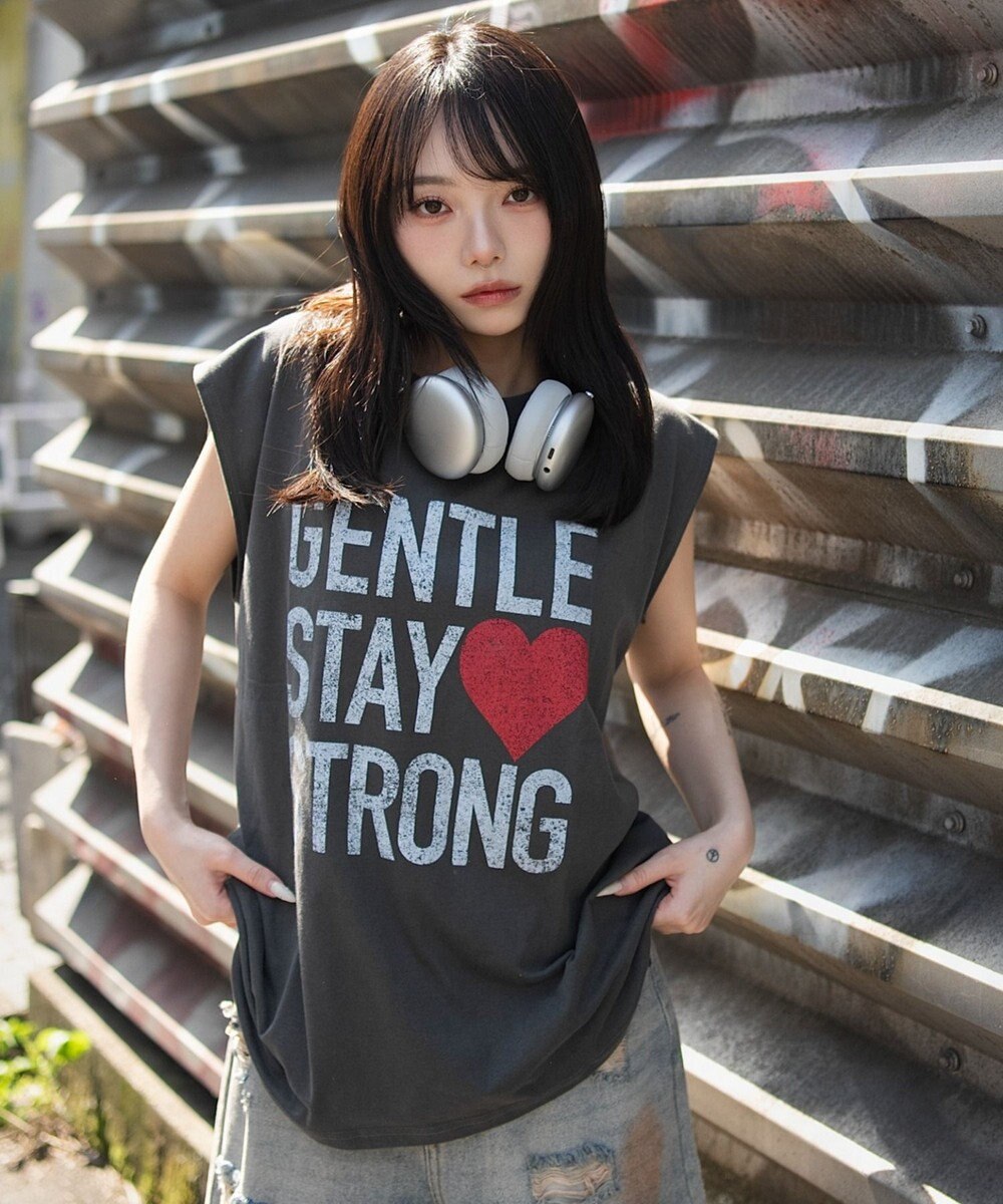 WEGO 【ユニセックス着用ITEM/MLサイズ展開】グラフィックBIGノースリーブ 