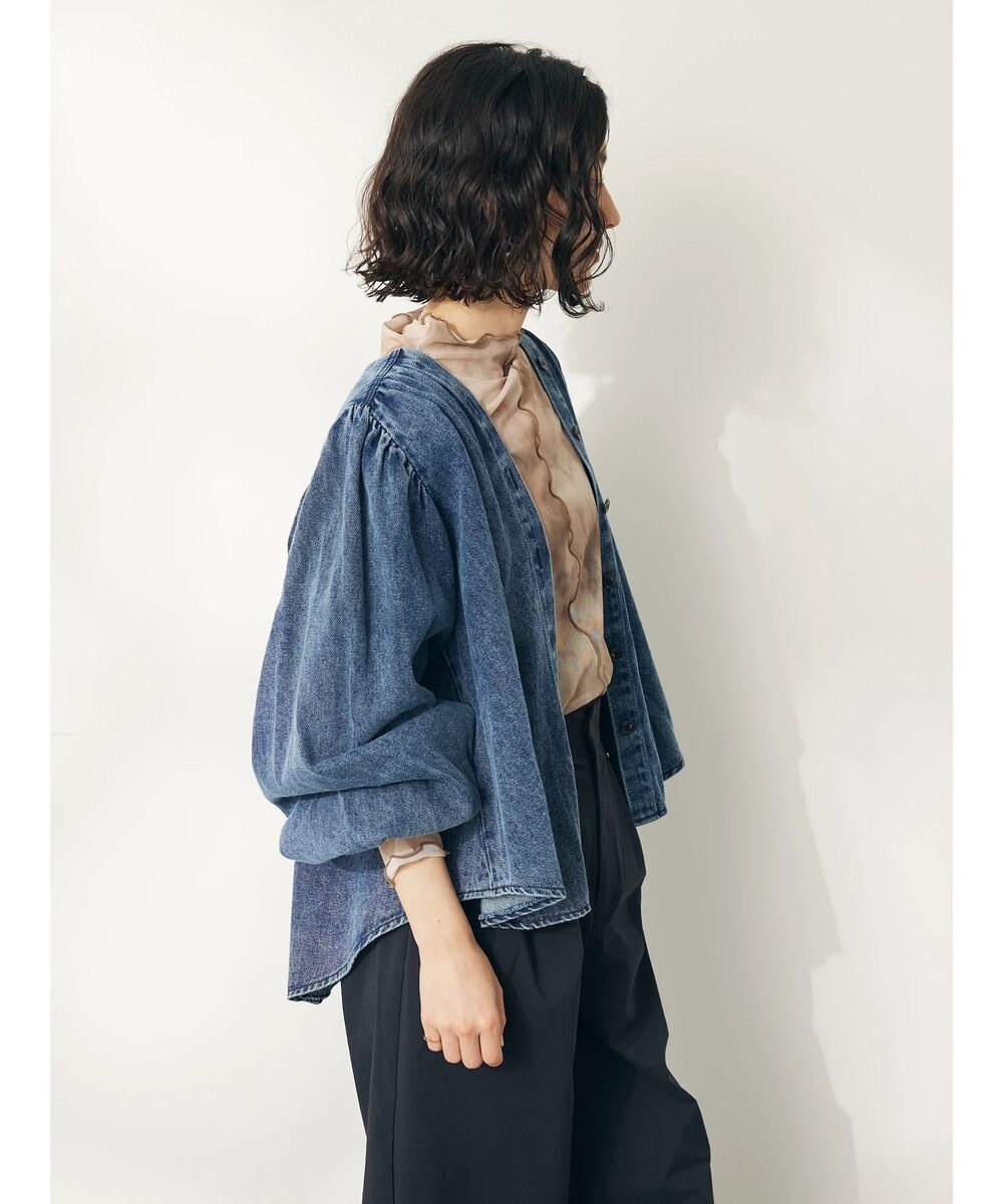 CRAFT STANDARD BOUTIQUE デニムギャザーヨークブラウス 