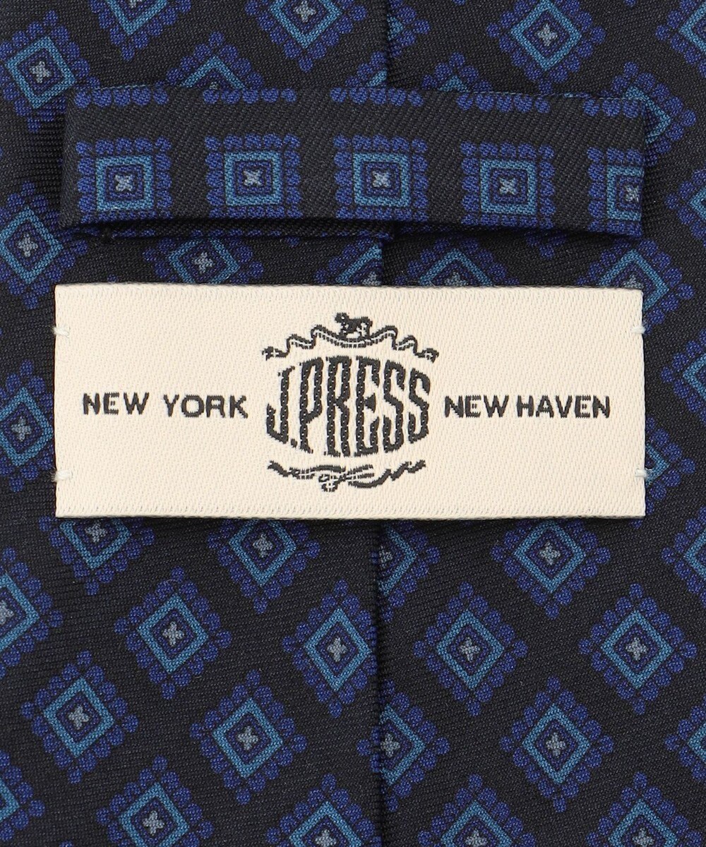 J.PRESS MEN オーバーダイ小紋ハンドプリント ネクタイ 
