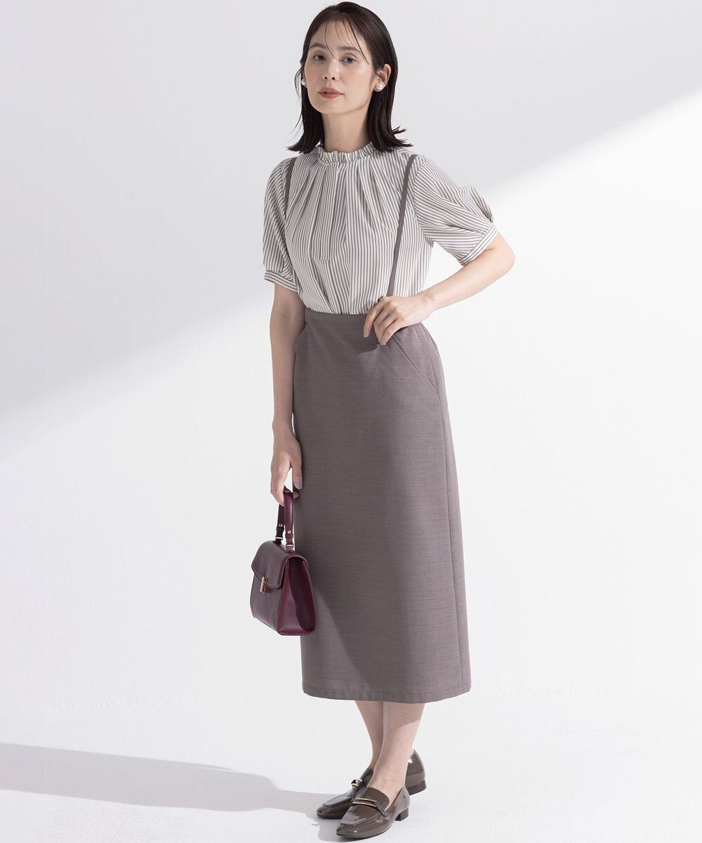 組曲 ライトデシンフリル襟 ブラウス 