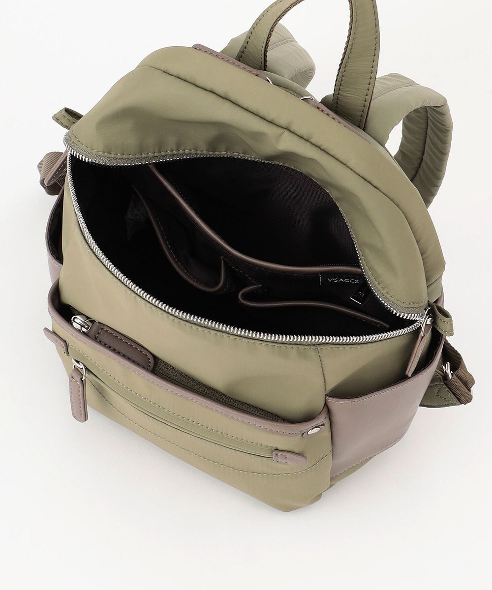 Y'SACCS 【ナイロンタフタ×リサイクルレザー】デイリーミニリュック 