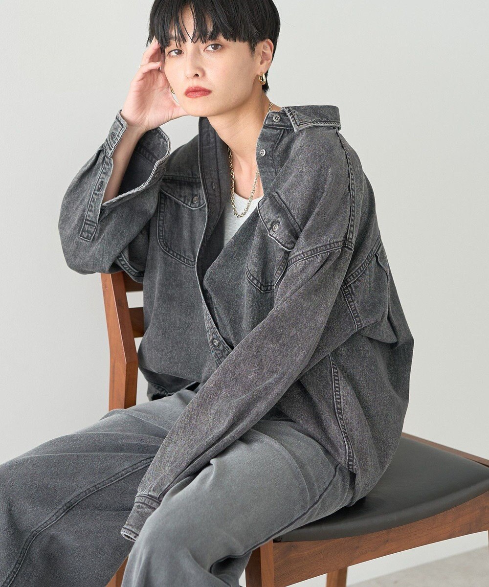 AMERICAN HOLIC Wポケットデニムシャツ 