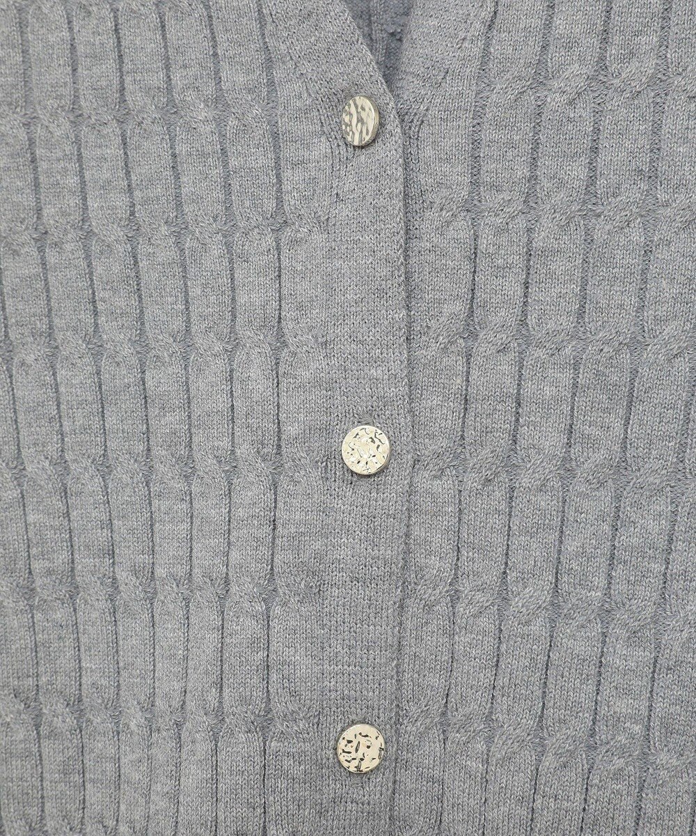 AMERICAN HOLIC 【2WAY】金ボタン衿付きケーブルプルオーバー 