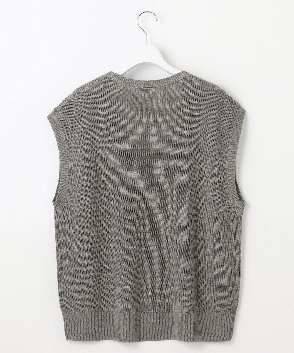 自由区 S 【洗える】コットンウールミドルゲージニット ベスト 
