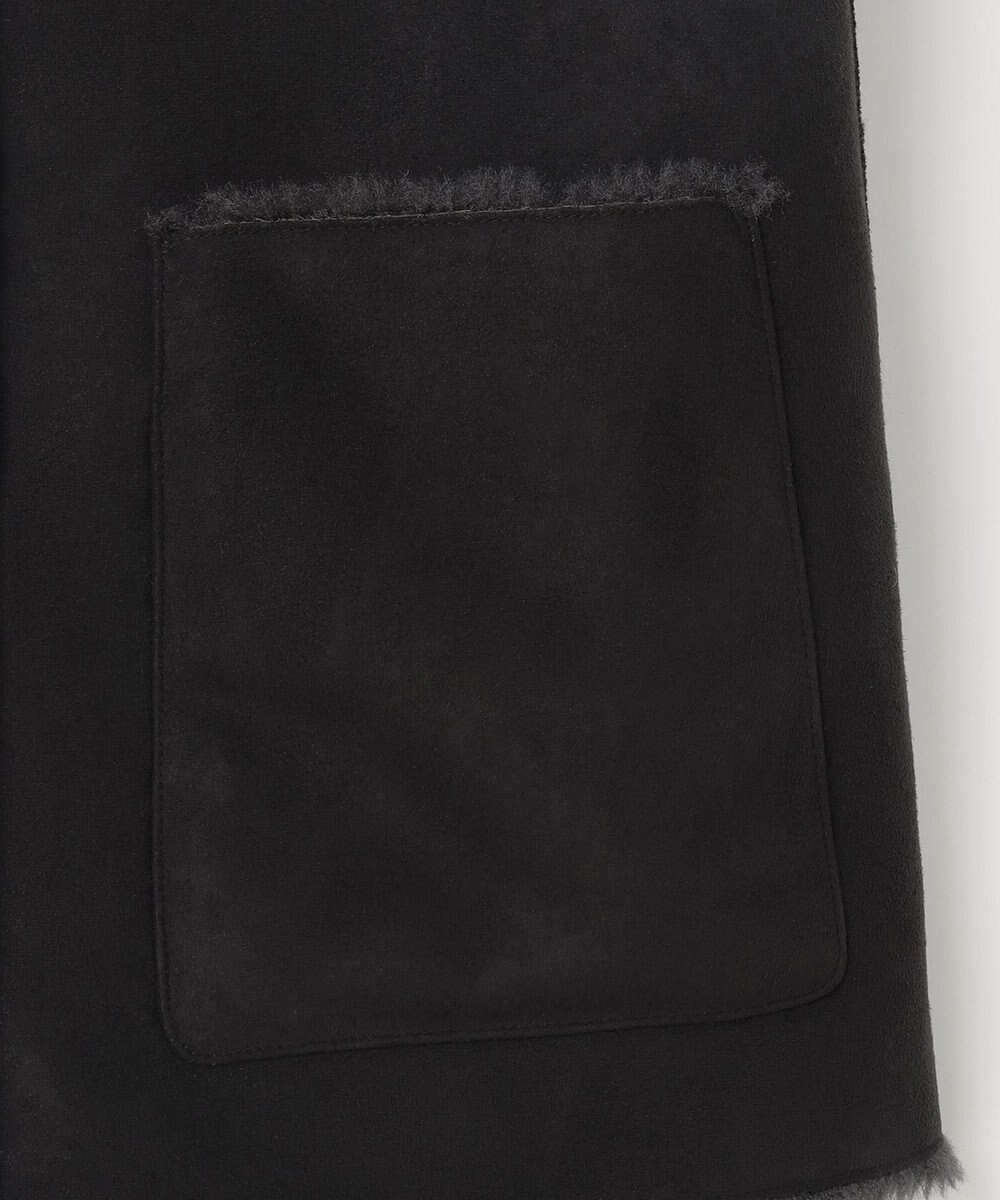 自由区 リバーシブルエコメリノムートン ジレ 