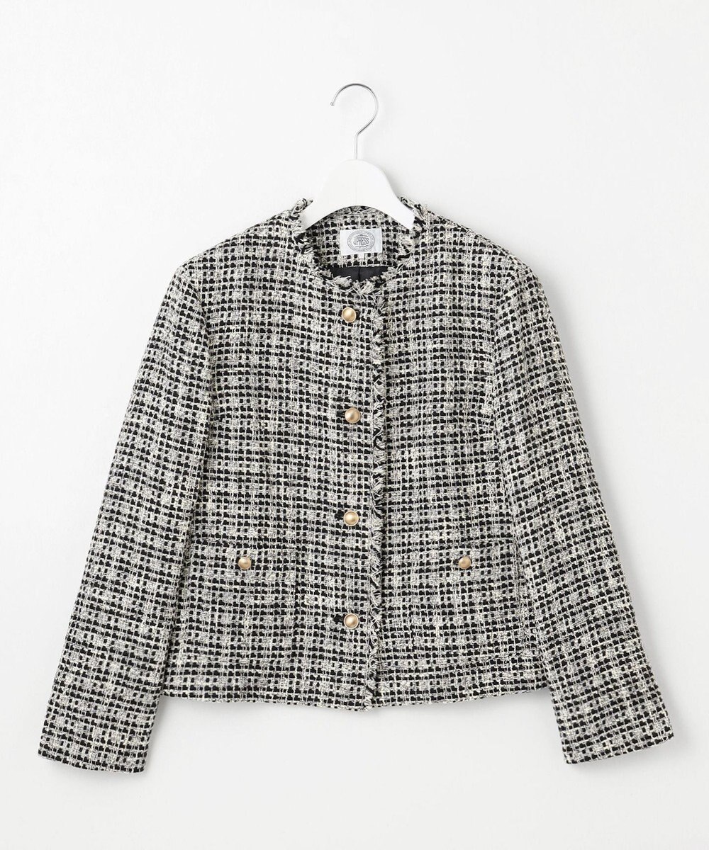 J.PRESS LADIES ファニーツイード ノーカラー ジャケット 