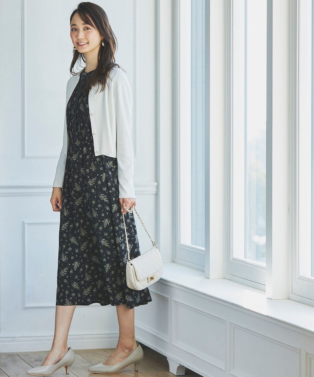 ANY SIS 【洗える】レースネックショートレングス カーディガン 