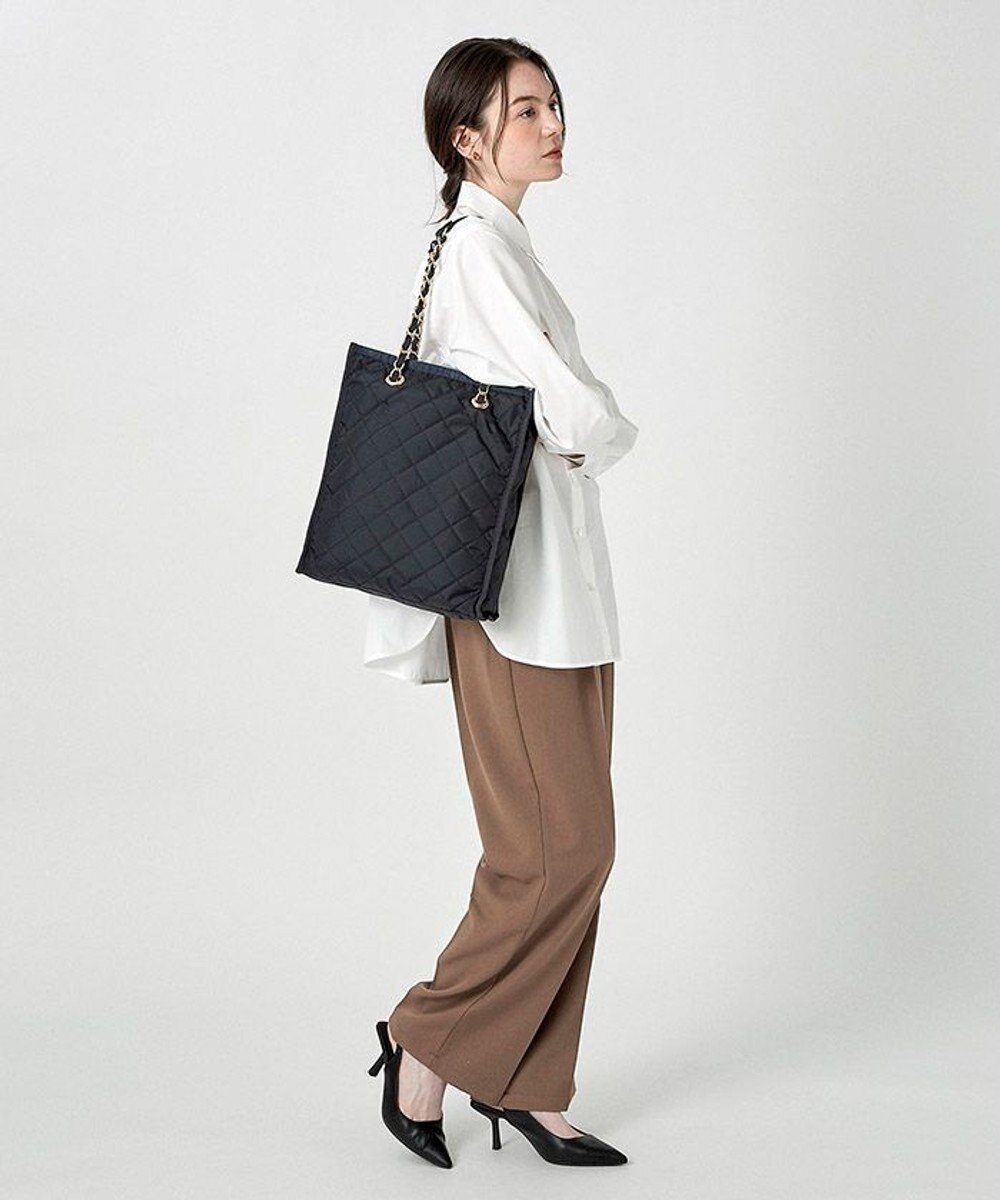 LeSportsac CHAIN N/S TOTE/ディープシーブルーキルト 