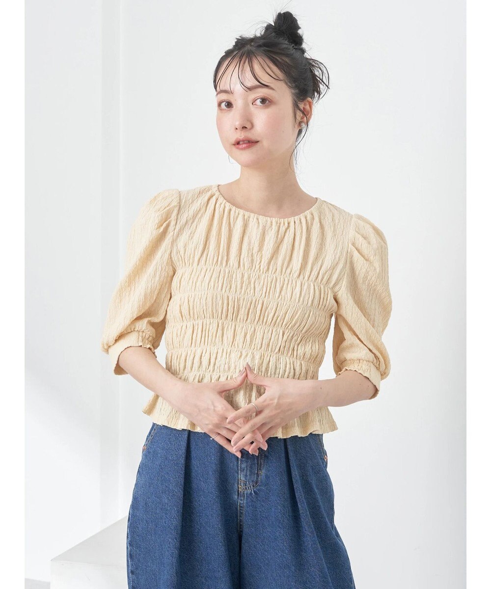 earth music&ecology ポコポコシャーリングトップス 