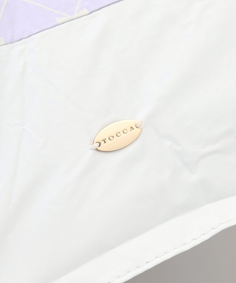 TOCCA 【晴雨兼用・UVカット率(紫外線遮蔽率)99.9%以上・遮光率99.9%以上・防水】CHECKER RIBBON LIGHT UMBRELLA 超軽量折り畳み傘 