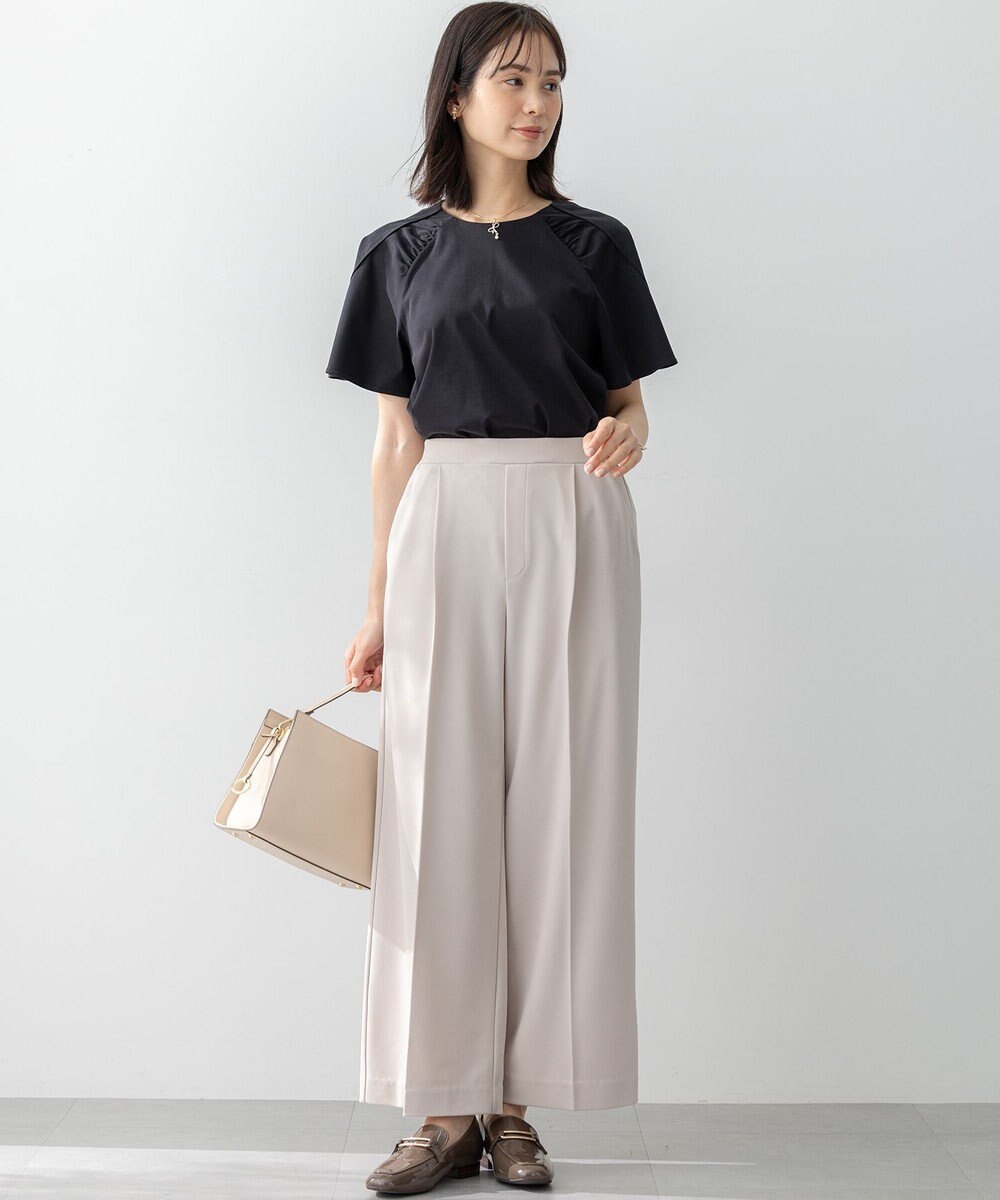 組曲 【WEB限定】ジョーゼットジャージーワイド パンツ 