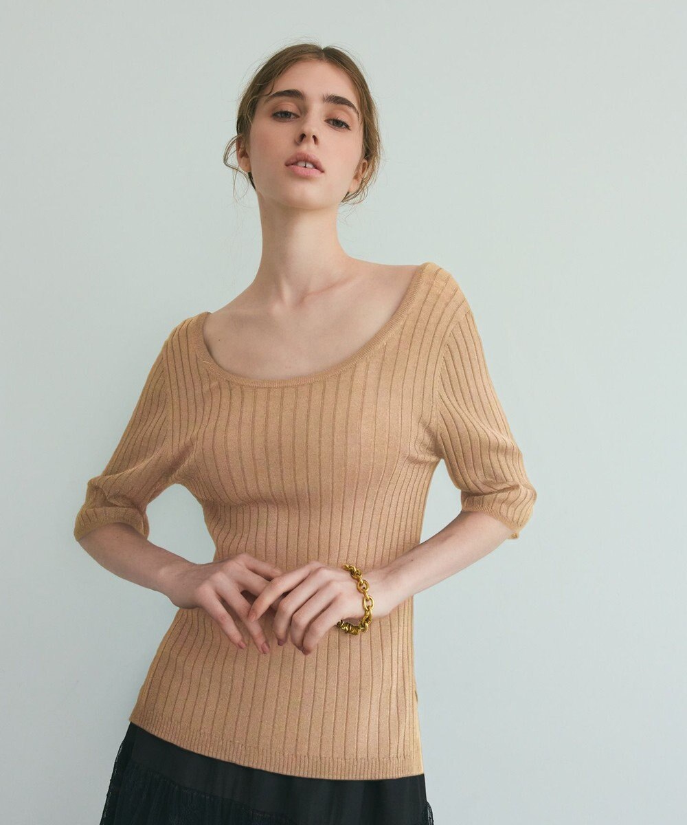 GRACE CONTINENTAL リブニットトップ 