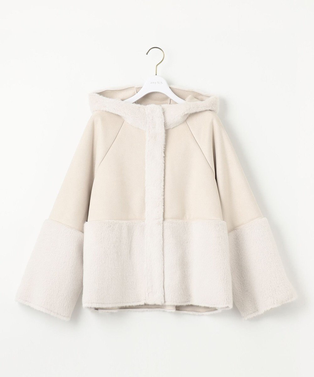 ANY SIS 【大人百花・美人百花掲載】Luxuryフェイクムートン コート 