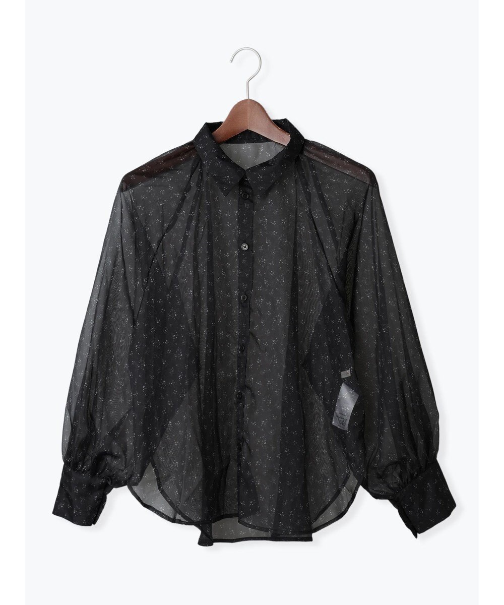 Te chichi シアーフラワーボリュームスリーブブラウス 