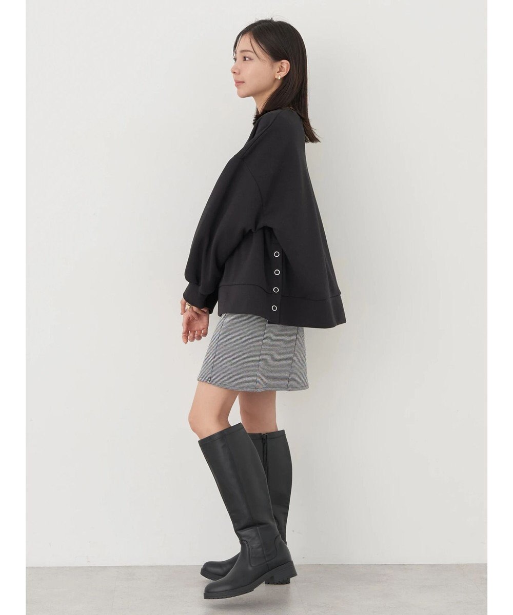 earth music&ecology サイドボタンダンボールプルオーバー 