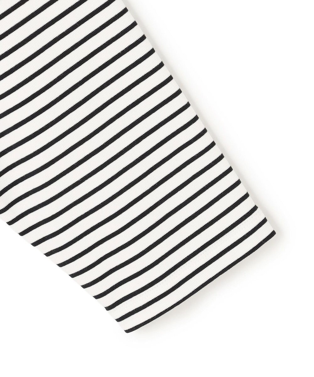 UNFILO L ハイツイストスムース バックZIP ボーダートップス 