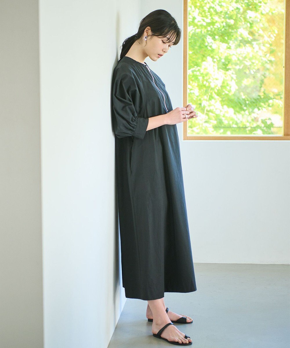 #Newans 【ANSWER for Co-Creation】ジップデザインパフスリーブワンピース 