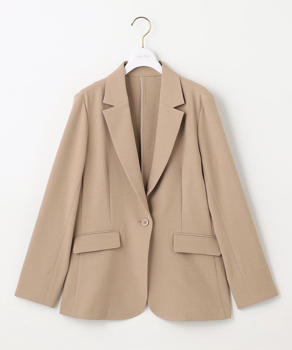 ANY SIS 【美人百花7月号掲載】リネンライクポリエステル テーラード ジャケット 