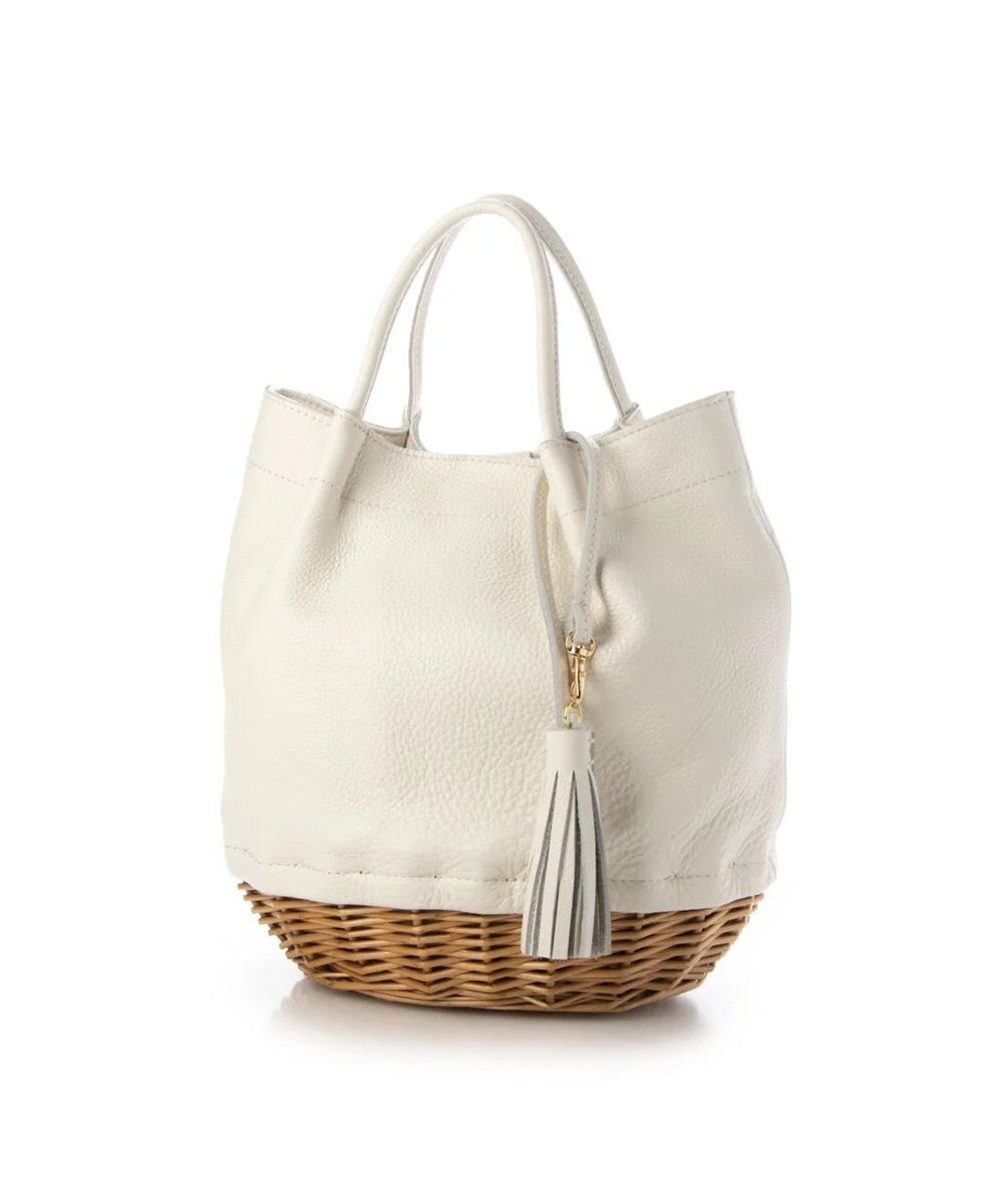 UNBILLION perche 牛革×ヤナギ底2wayトートバッグ 