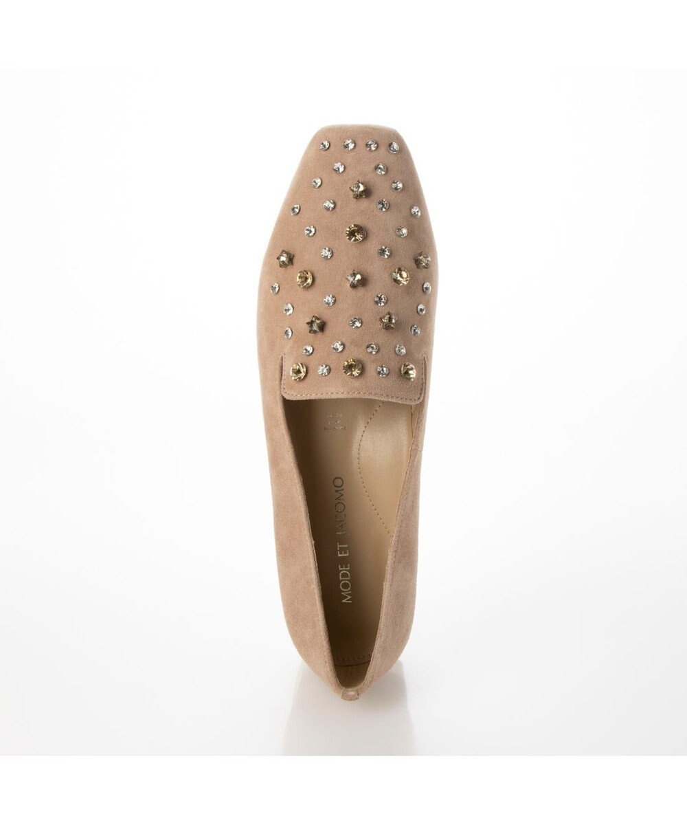 MODE ET JACOMO <MODE ET JACOMO>【軽量】ラインストーンスクエアトゥスリッポン 