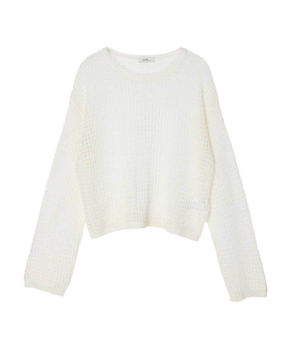 earth music&ecology レーシーニットプルオーバー 