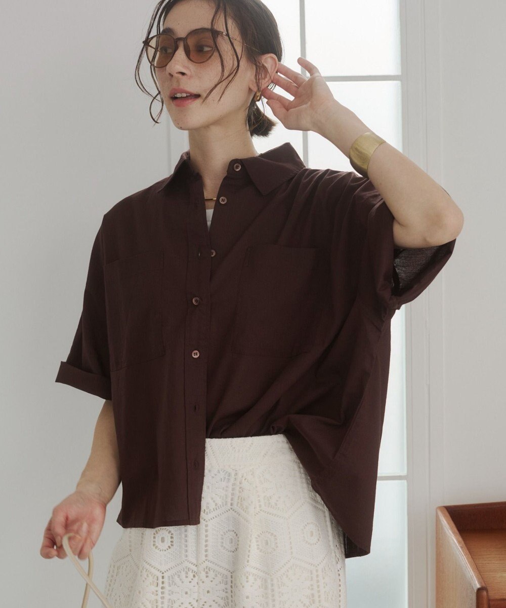 WEGO 【ANGIE VINTAGE】キャンブリックボイルオーバー半袖シャツ 