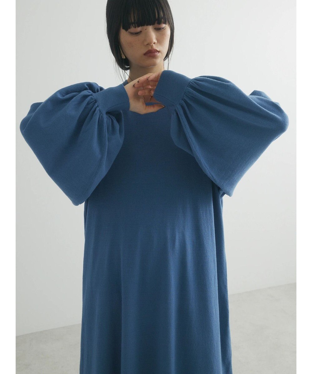 Green Parks armonia. 袖ボリュームニットワンピース 