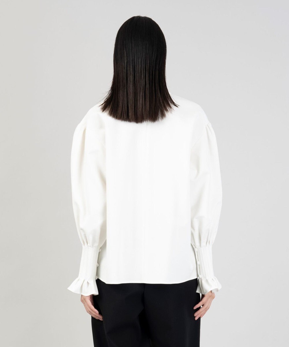 23区 【エステータ】コットンダブルクロス 長袖ブラウス 