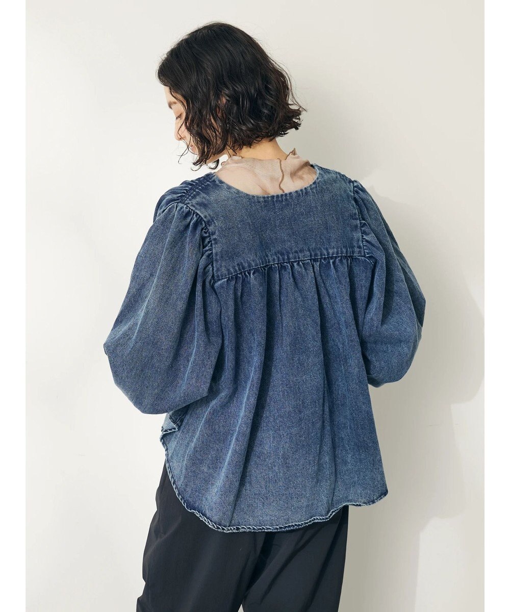 CRAFT STANDARD BOUTIQUE デニムギャザーヨークブラウス 