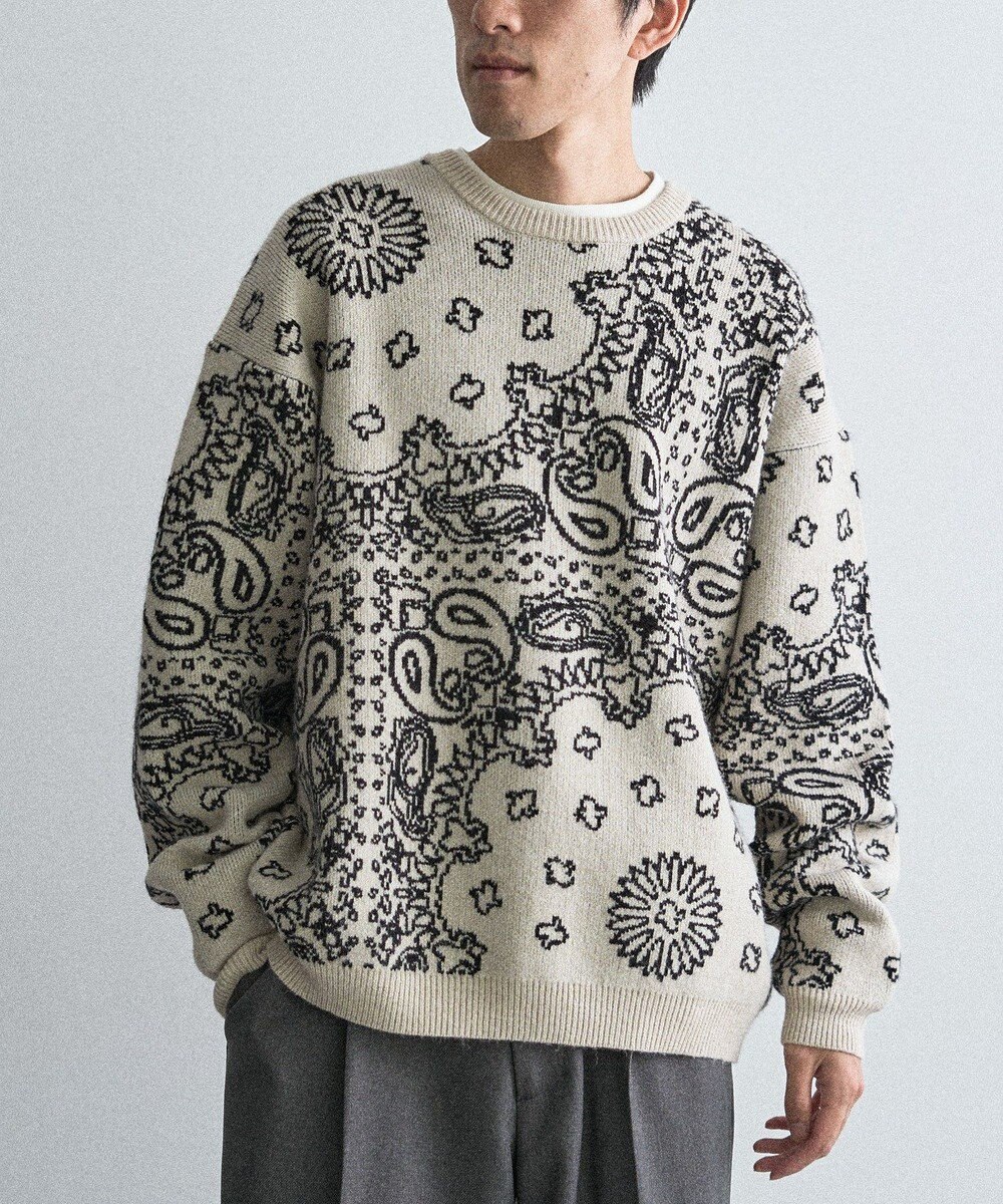 CRAFT STANDARD BOUTIQUE ペイズリー柄ニットプルオーバー 