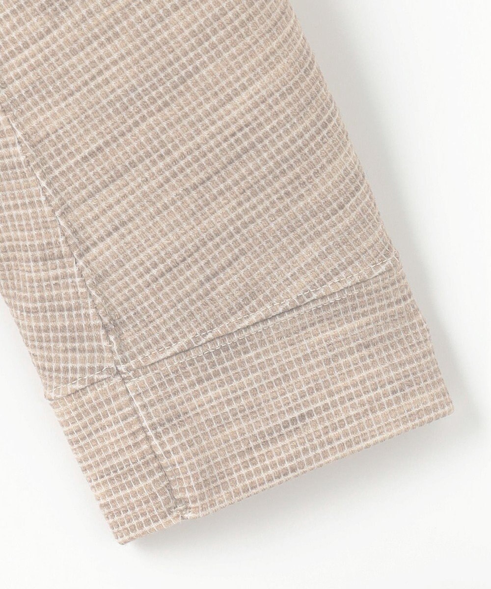 JOSEPH ABBOUD 【ストレッチ/ソフト/洗える/JAPANファブリック】ウールブロックピケ スタンドジップ アウター 