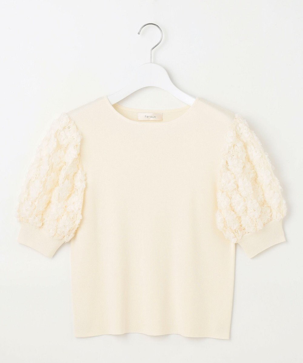 Feroux ブーケスリーブ ニットプルオーバー 