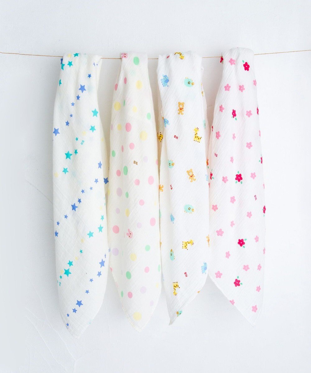 MIKI HOUSE HOT BISCUITS 二重織ガーゼのマルチケット 