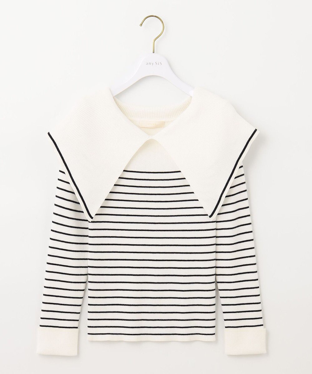 ANY SIS 【洗える】ビックカラーリブ ニット 