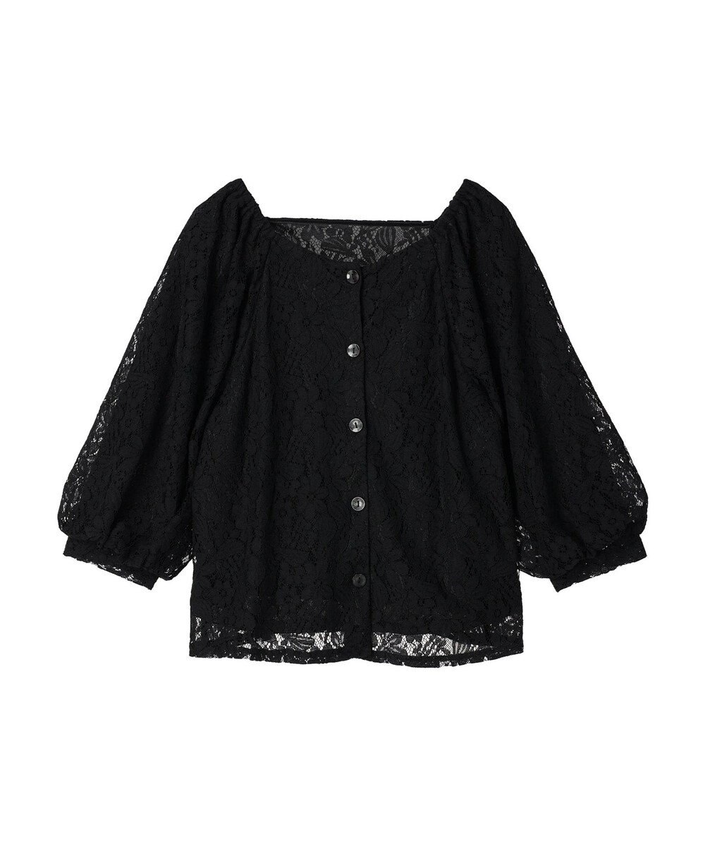 earth music&ecology フラワーレースブラウス 